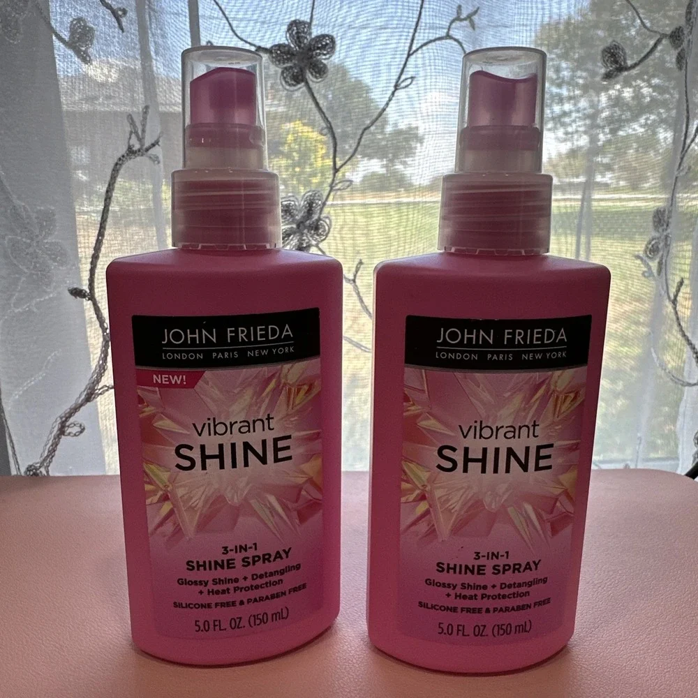 John Frieda Vibrant Shine 3-in-1 Shine Spray (2 Pack) - 5.0 Fl Oz NWOB